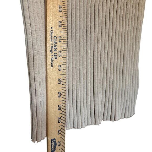 House Of Harlow 1960 Beige Ribbed Knit Maxi Skirt M - Picture 4 of 10